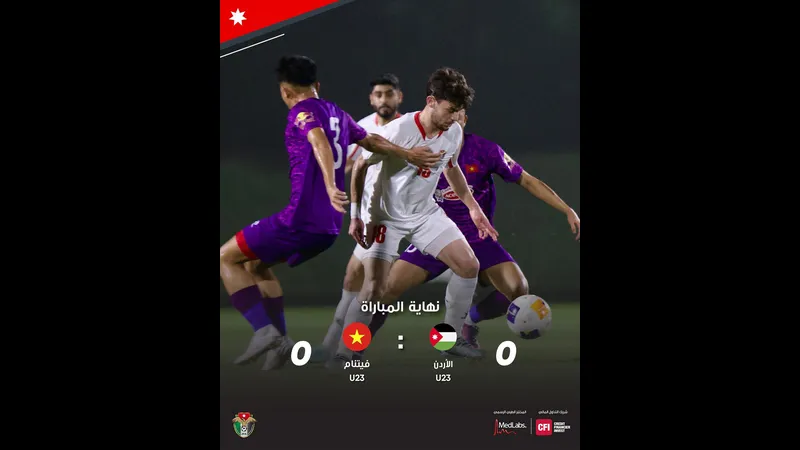 Trận đấu U23 Việt Nam vs U23 Jordan